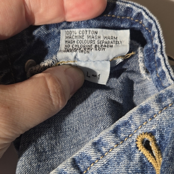 Y2K Overalls London London Blue Denim Large 30" Inseam - Picture 15 of 15